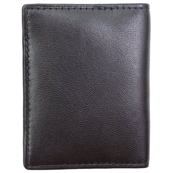 Men Pure Slim Genuine Leather Credit Card Holder, Black - Picture 14 of 15